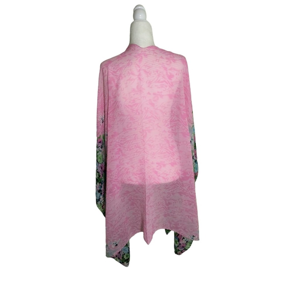 Pink Floral Wrap scarf  Women's One Size Fits Most - Picture 5 of 9